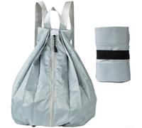 HomeVortex Zaino compatto ripiegabile in nylon da 35 litri, resistente all'acqua, per passeggiate all'aperto, ciclismo, grigio, grigio, M, Casual