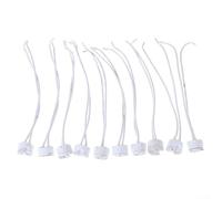 HomeVortex Zoccolo Ceramico per g4 con Cavo Silicone 15cm Zoccolo Ceramico | Ceramica alta per temp, cavo silicone 15cm, per nucleo rame, isolamento per sicuro, compatto