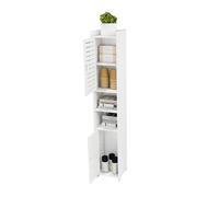 homewell - Armadietto per bagno impermeabile, scaffale da terra per bagno, armadietti alti per bagno, a libera installazione adatto per soggiorno, cucina e bagno, bianco (26 * 22 * 118 cm)