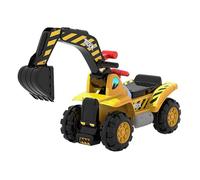 homewell Giocattolo Bulldozer portatore bambini, escavatore portatore per bambini da 1 a 4 anni, volante con clacson, escavatore senza pedali, escavatore a sedile (A)