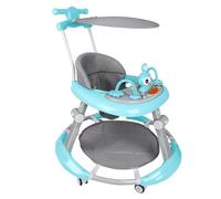 Homewell Girello pieghevole 2 in 1, giocattolo per bambini a partire da 6 mesi (blu)