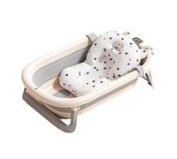 homewell Newborn Essentials - Vasca da bagno per bambini, pieghevole, con cuscino, tappetino da bagno, vasca da bagno portatile, ideale per neonati e bambini da 0 a 24 mesi