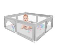 Homewell Parco per bambini con 50 palline, Parco Bebe con Porta Zippata, Interno ed Esterno Ampio Parco Bambini, Centro attività per Bambini