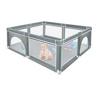 Homewell Parco per bambini con borsa portaoggetti, parco per bambini con porta con cerniera, interno ed esterno, ampio parco per bambini, centro attività per bambini (180 x 150 x 66 cm)