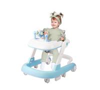 Homewell Passeggino con musica e luce, Baby Walker con altezza regolabile, tappetino di sicurezza, tavolo da pranzo rimovibile e giocattolo, leggero e pieghevole, bambini dai 6 mesi in su