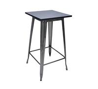 homewell Tavolo da pranzo 60 x 60 cm, piccolo tavolo da pranzo, tavolo da bar, tavolo da bar, stile retrò, industriale, tavolo da pranzo, balcone