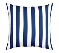 Homewish Federa per cuscino a righe blu navy a righe verticali blu scuro, stile vacanze per hotel, decorazione ombré, federa quadrata 50,8 x 50,8 cm, moderna geometrica, federa per cuscino per sedia