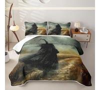 Homewish Halloween Witch Copriletto Singolo Trapuntato | Set di biancheria da letto con strega estetica in microfibra, decorazione per la casa