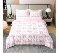 Homewish Princess Bowknot - Set copripiumino super king size, in cotone, 3 pezzi
