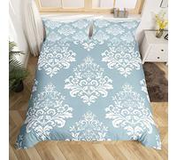 Homewish Set di biancheria da letto in stile bohémien, stile barocco, con medaglione, damascato, stile gotico, vittoriano, damascato, per bambini, ragazzi, ragazze, lussuose federe per cuscini, stile