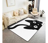 Homewish Tappeti per area gatto cartone animato nero 150x200cm