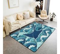 Homewish Tappeto giapponese Wave Manta Ray Area 150x200cm