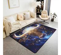 Homewish Tappeto Taurus 150 x 200 cm, stile gotico esotico, serie Trippy Galaxy, tappeto decorativo per interni per bambini e ragazzi, non perde pelo, decorazione per camera da letto, dormitorio e