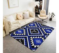 Homewish Tappeto Western Area 100 x 150 cm, per camera da letto, soggiorno, rustico, sud-occidentale, tappeto bohémien, azteco, toro, teschio, antiscivolo, geometrico, diamante, tappetino per interni