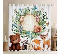 Homewish Tende oscuranti a tema animali della giungla, 2 pannelli, 132 x 150 cm, tende per finestre a tema natura selvaggia, tende per bambini e adulti con stampa safari