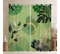 Homewish Tende oscuranti per camera da letto, 46 x 54 cm, colore: verde e oro