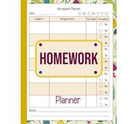 Homework Planner 2025-2026: Easily Master Your Studies Undated Assignment Book for Elementary, Middle/High School, and College Students