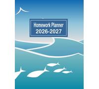 Homework Planner 2026-2027: Undated Daily Assignment for Elementary, Middle, High School & College Schedule Organizer, Large Size 8.5x11 inches