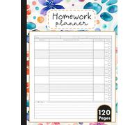 Homework Planner: A Simple Assignment Journal Notebook for Elementary, College Student, Middle/High School | 120 Pages