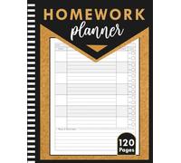 Homework Planner for ADHD Students: A Simple Assignment Journal Notebook, College Student, Middle/High School | 120 Pages, Large 8.5" x 11