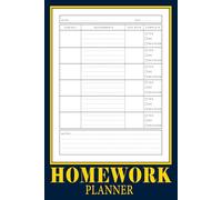 Homework Planner for ADHD Students: Daily, Weekly Undated Assignment Notebook for Elementary, Middle, High School, and College Revision Journal