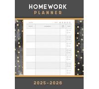 Homework Planner for ADHD Students: Undated Assignment Journal Notebook, Middle/High School, College Student | 120 Pages, Large 8.5" x 11