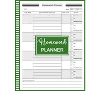 Homework Planner for ADHD Students: Undated Assignment Tracker for middle, high school and College | 110 Pages, Large 8.5 x 11