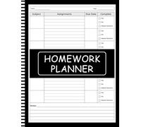 Homework Planner for ADHD Students: Undated Assignment Tracker Notebook for Elementary, Middle & High School Boys and Girls