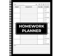 Homework Planner for ADHD Students: Undated Assignment Tracker with ADHD-Friendly Planning Tips, Monthly Overviews, Explanations, Examples, and ... Elementary, Middle, High School, and College