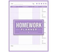 Homework Planner for ADHD Students: Undated Daily Assignment Tracker Journal for Teen Girls in Middle & High School to Stay Organized
