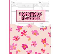 Homework Planner for ADHD Students: Undated Homework Tracker and Assignment Organizer for School Planning and Daily Study Support