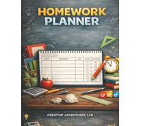 Homework Planner for Kids: Simple Assignment Organizer with Weekly Planning, Subject Tracking & Focus Tools - Ideal for Kids, Teens & Students (ADHD-Friendly Study Support)