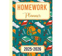 Homework Planner: Undated Daily Assignment Tracker for Students of All Levels (Elementary, Middle, High School, and College)