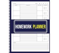 Homework Planner: Undated Student Assignment Tracker & Academic Organizer for Daily-Homework, Schoolwork, and Study Planning | 120 Pages, Large 8.5x11 Format