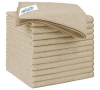 HOMEXCEL Confezione da 12 panni in microfibra marrone, 31,8 x 31,8 cm, panno in microfibra per auto, ultra assorbente, senza pelucchi, senza striature, per auto, cucina e finestre