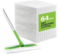 HOMEXCEL Panni a secco compatibili con Swiffer Sweeper, ricariche usa e getta per pulire e pulire i pavimenti, 64 pezzi