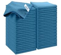 HOMEXCEL Panni in microfibra blu, 50 pezzi, Riutilizzabili per la pulizia della cucina, Panni per la pulizia della stoviglie, Lappetti lavabili senza pelucchi per la casa, finestre, auto, 30 x 30 cm