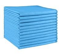 HOMEXCEL panni in microfibra per la pulizia dei vetri 12 pezzi, senza pelucchi, senza striature, riutilizzabili per la pulizia di finestre, vetri, specchi, schermi, ecc, blu - 12” x 12”