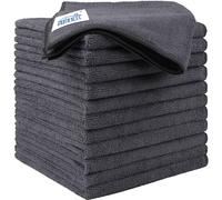 HOMEXCEL Panni in microfibra per la pulizia dell'auto, confezione da 12, 31,8 x 31,8 cm, colore grigio