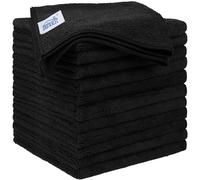 HOMEXCEL Panni in microfibra per la pulizia dell'auto, confezione da 12, 31,8 x 31,8 cm, colore nero