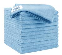 HOMEXCEL Panni per la pulizia in microfibra blu, confezione da 12, 31 x 32,5 cm, panni in microfibra per auto, stracci per la pulizia ultra assorbenti, asciugamani per la pulizia senza pelucchi per