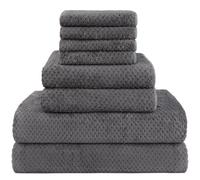 HOMEXCEL Set di 8 asciugamani da bagno in microfibra, 2 asciugamani da bagno, 2 asciugamani per le mani e 4 panni da bagno, super morbidi e altamente assorbenti, per bagno, palestra, hotel e spa