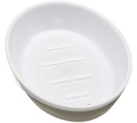 Homexpert MSV 141492 Kandy Porta-saponetta in plastica, 13,5 x 9,5 x 3 cm, Plastica, Grigio, 13.5x9.5x3 cm