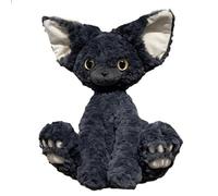 HOMEXYLYL Black Cat Plush Toy, Devon Rex Cat Stuffed Animal, Soft Kitten Pillow Adorable Plushie for Girls, Creative Birthday Gift(35cm/13.8in)