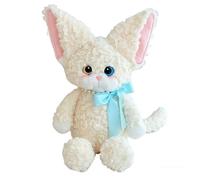 HOMEXYLYL Devon Rex Gatto Peluche, Realistico Gattino Peluche Pelliccia Riccia Morbido Cuscino Abbracciante Decorazioni For La Casa Regalo Bambini Adulti Ragazze Ragazzi(White,60cm/23.6in)