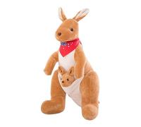 HOMEXYLYL Peluche Canguro, Animale Di Pezza Realistico Con Joey In Custodia For Regali Di Compleanno Di Natale E Decorazioni For La Casa Bambini Adulti Ragazze Ragazzi(Orange,60cm/23.6in)