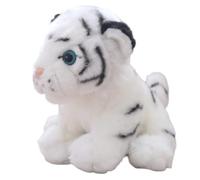 HOMEXYLYL Peluche realistico Baby Tiger, mini animale di pezza Fluffy Zoo
