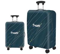 Homeyang Copri Valigia Grande Viaggio Verde Scuro Coprivaligia Grande Poliestere Spandex Elastic Lavabile per Bagagli da Viaggio Antipolvere Riusabile Cover Valigia (XL)