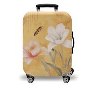 Homeyang Coprivaligia Farfalla Arancione Retro Copri Valigia Proteggi Elastico Poliestere Spandex Lavabile Antipolvere per 18-32 Pollici Cover Valigia per Bagagli da Viaggio (S)