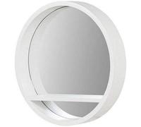 HomeZone Specchio moderno da parete con scaffalatura, regolabile, forma rotonda, stile classico, con oblò, mensola sospesa, specchio decorativo per interni, per corridoio, camera da letto, soggiorno